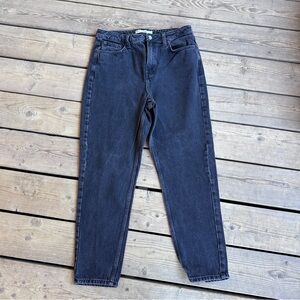 Topshop Moto Mom Black Jeans